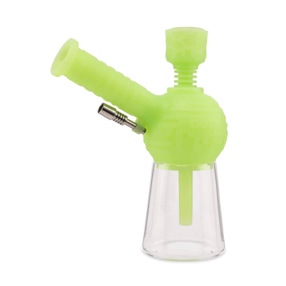 Ooze Blaster - Silicone Glass 4-In-1 Hybrid - Green Glow