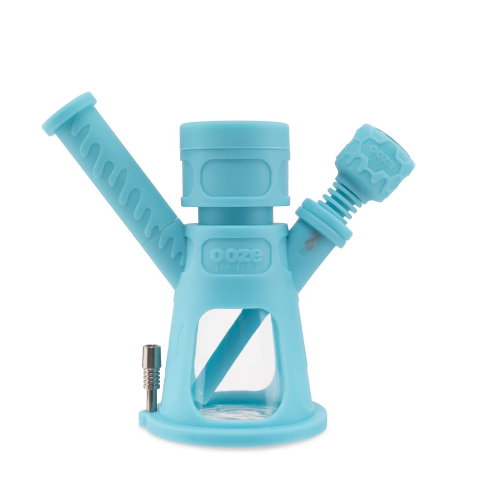 Ooze Blaster - Silicone Glass 4-in-1 Hybrid - Aqua Teal