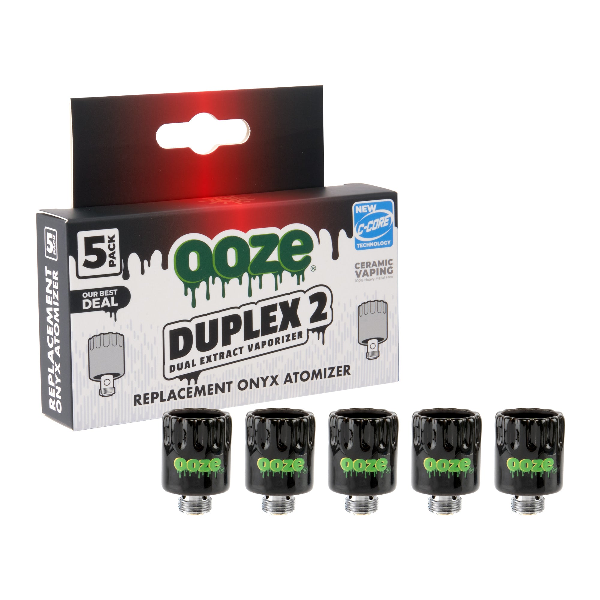 Ooze Duplex 2 - Replacement Onyx Atomizer 5-Pack