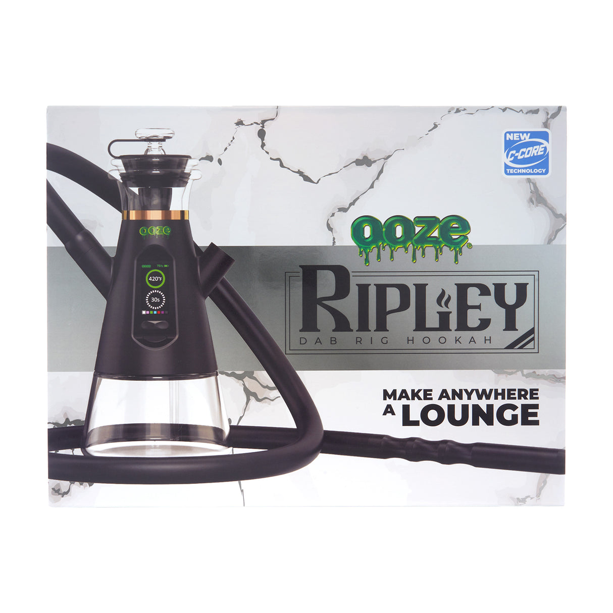 Ripley Dab Rig Hookah – C-Core 2400 mAh - Black