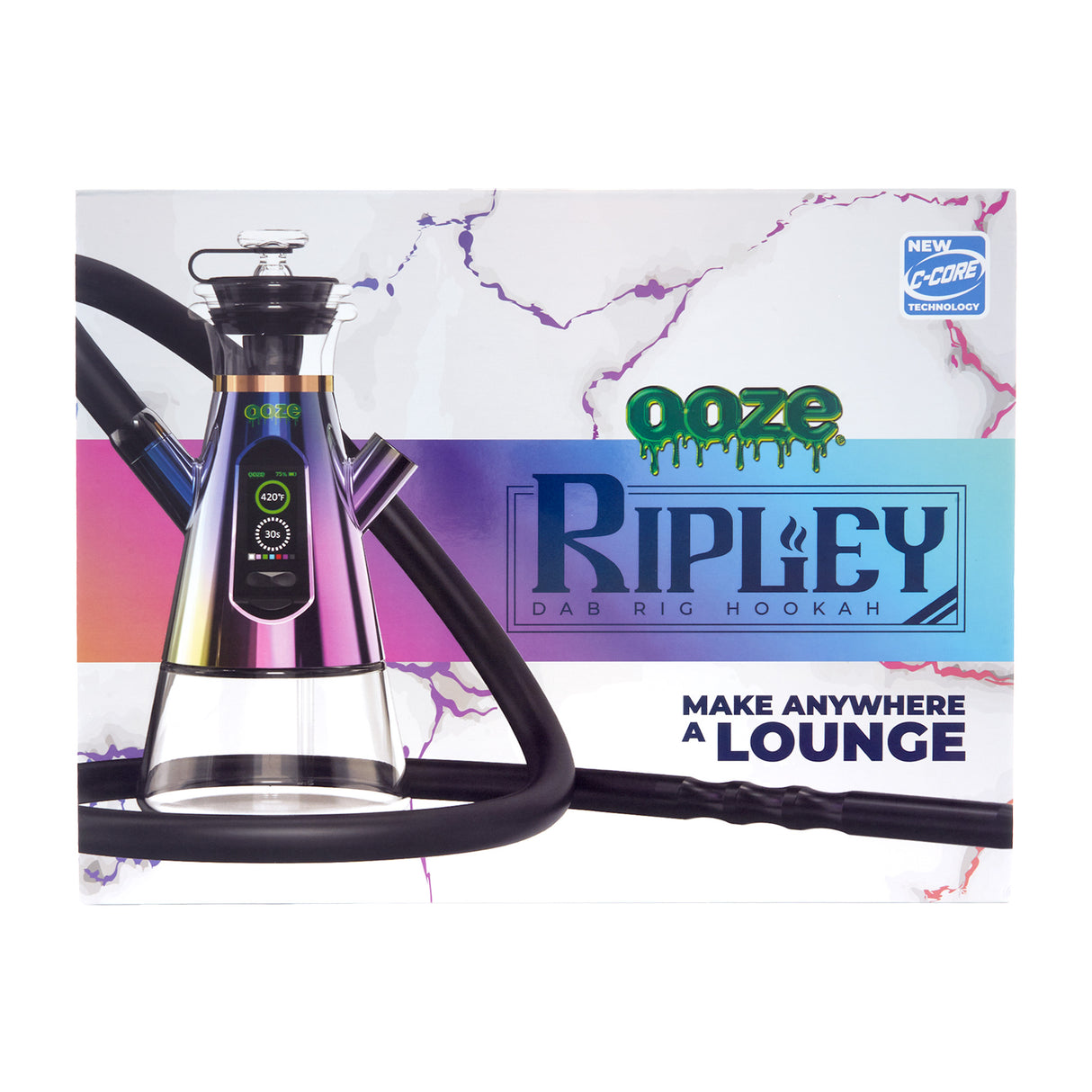 Ripley Dab Rig Hookah – C-Core 2400 mAh - Rainbow