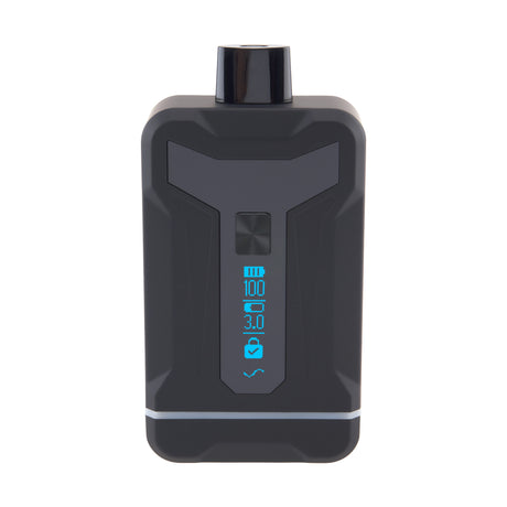 Front shot of Duet Black double cartridge vape with screen