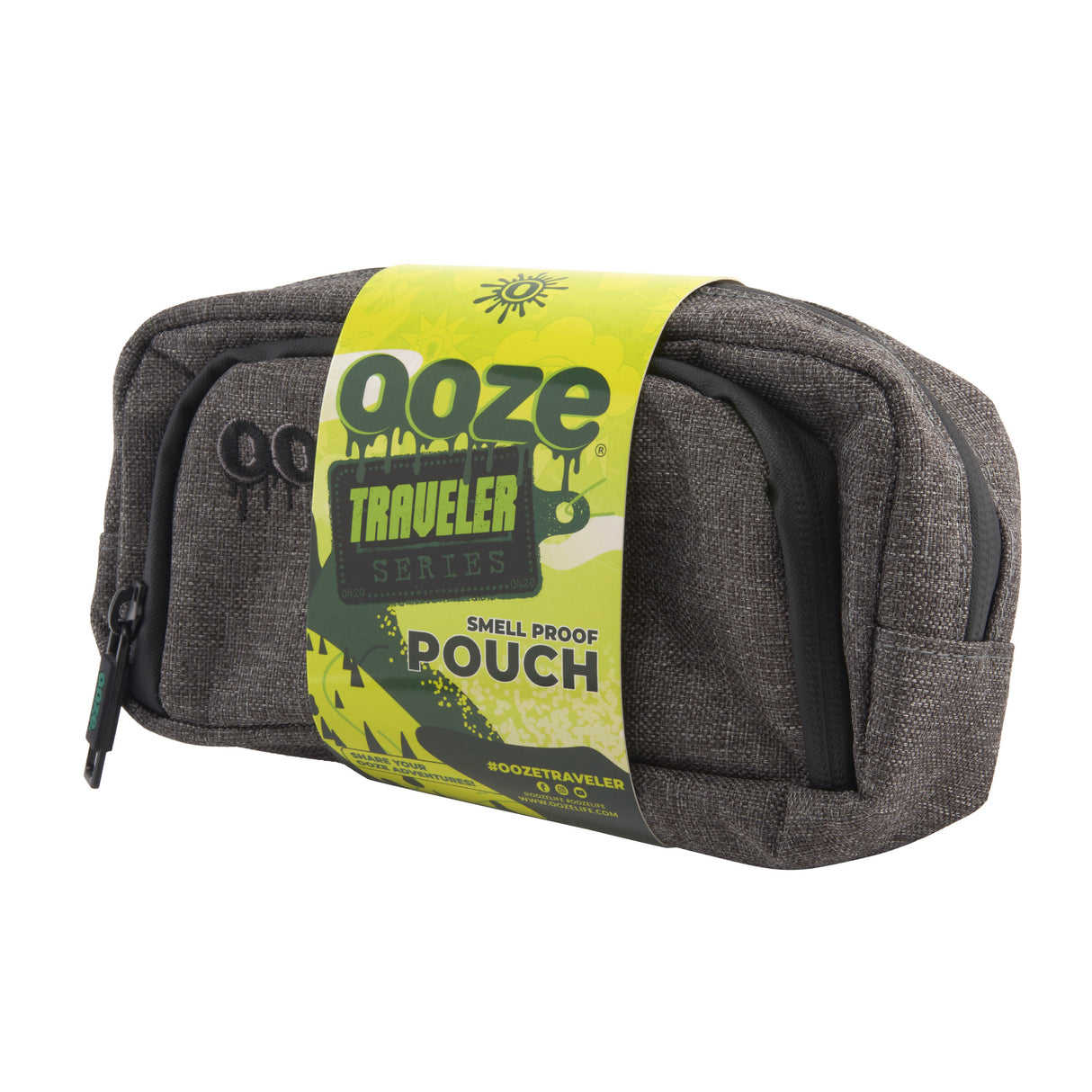 Ooze Smell Proof Travel Pin Bag - Traveler Series - Smoke Gray