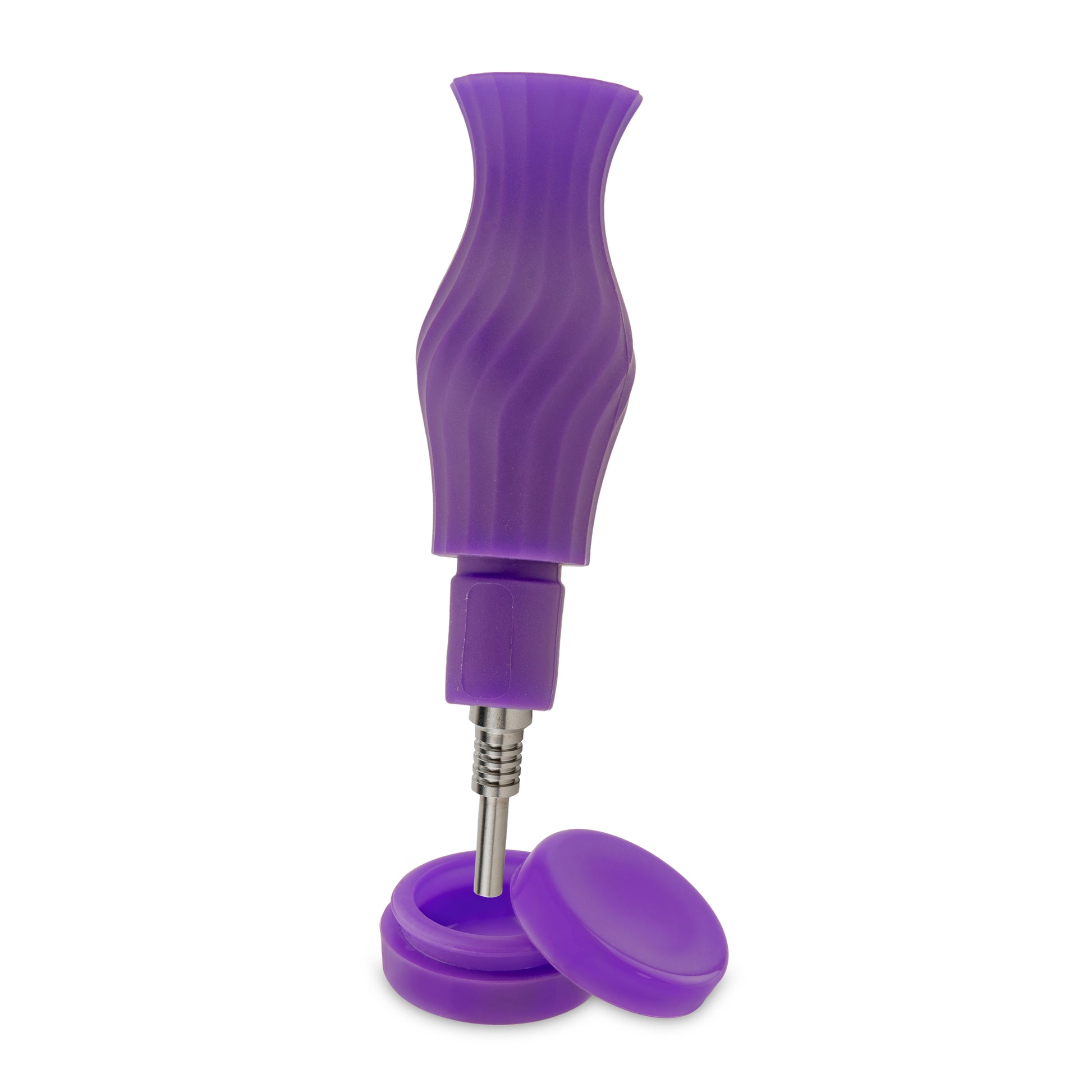 Ooze Bectar – Silicone Bubbler & Dab Straw – Ultra Purple