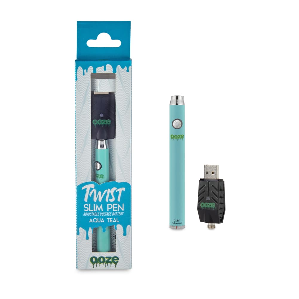 Ooze Twist Slim Pen 320 mAh Flex Temp Battery Aqua Teal